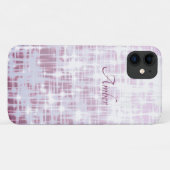 Mauve White Gradient Glow Glitzern Personalisiert Case-Mate iPhone Hülle (Rückseite (Horizontal))