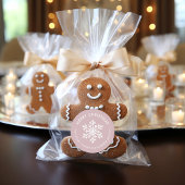 Mauve Winter Snowflake Weihnachtsgeschenk Aufklebe Runder Aufkleber