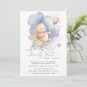 Mauve wir können frühzeitig auf die Kinderdusche w Einladung (Stehend Vorderseite)