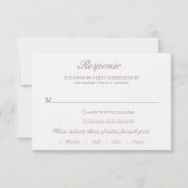 Mauve Wreath Monogram Elegant Wedding RSVP Karte (Vorderseite)