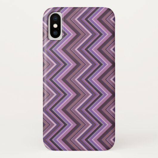 Mauve zigzag Case-Mate iPhone hülle (Rückseite)