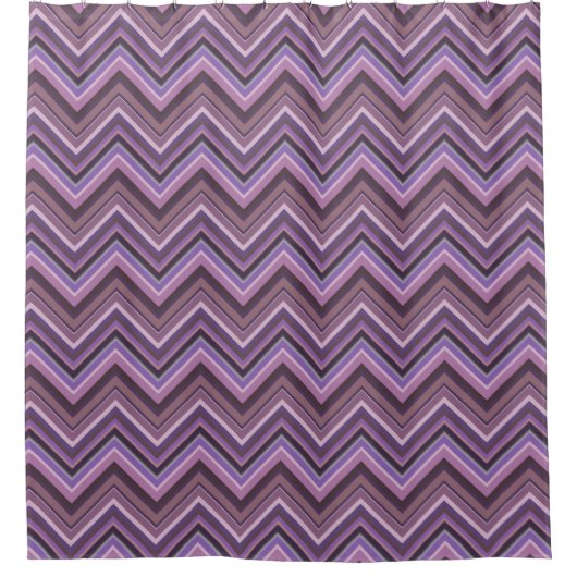 Mauve zigzag duschvorhang (Vorderseite)