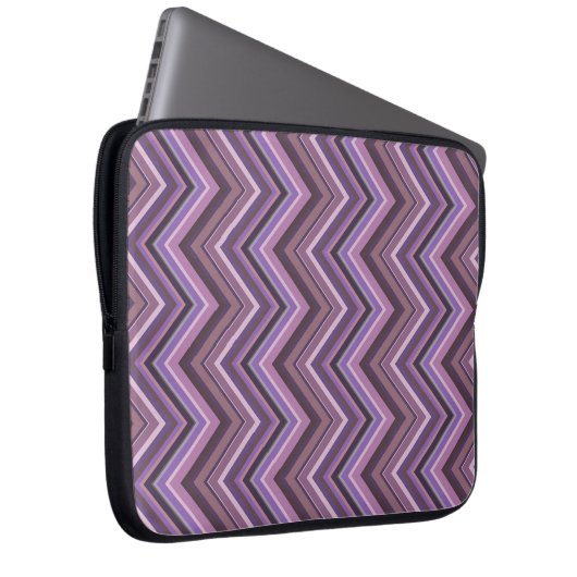 Mauve zigzag laptopschutzhülle (Vorne Rechts)