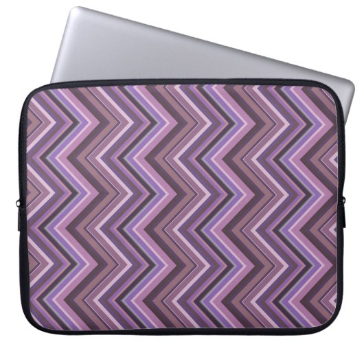 Mauve zigzag laptopschutzhülle (Vorderseite)