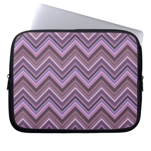 Mauve zigzag laptopschutzhülle (Vorderseite)