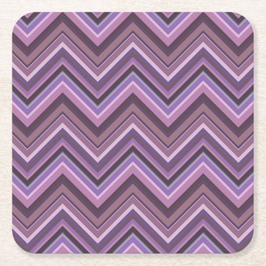 Mauve zigzag rechteckiger pappuntersetzer (Vorderseite)