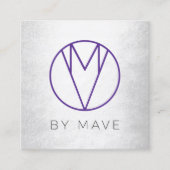 Mave Gray Ombre Business Card 1c Quadratische Visitenkarte (Vorderseite)