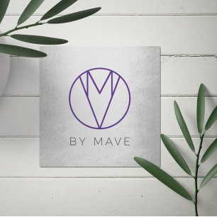 Mave Gray Ombre Business Card 1c Quadratische Visitenkarte