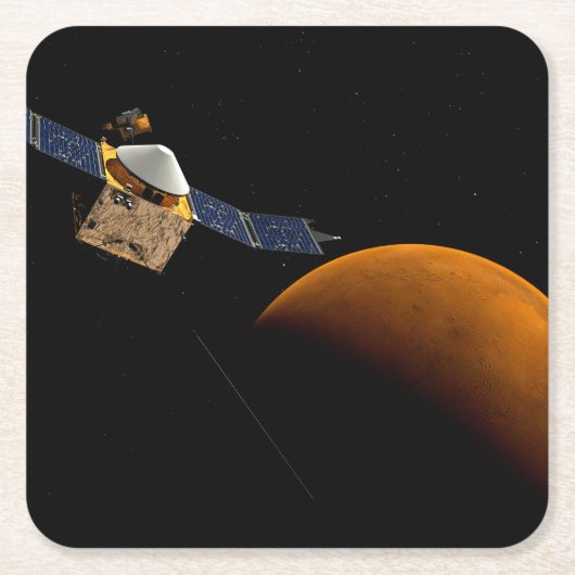 Maven Spacecraft. Rechteckiger Pappuntersetzer (Vorderseite)