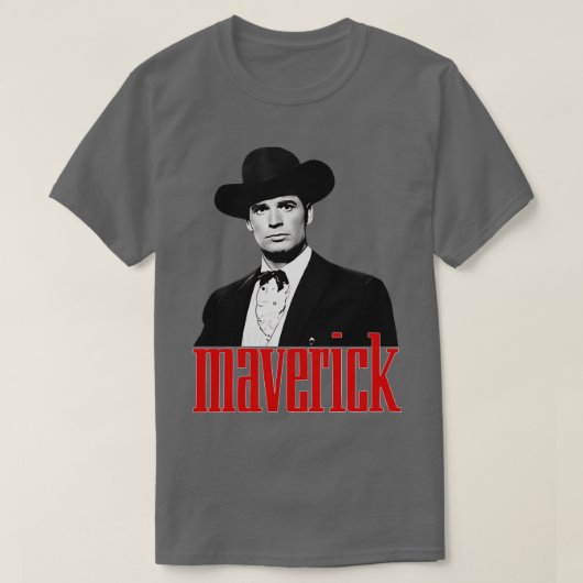 Maverick James Garner 50er60er Tv Western T-Shirt (Design vorne)