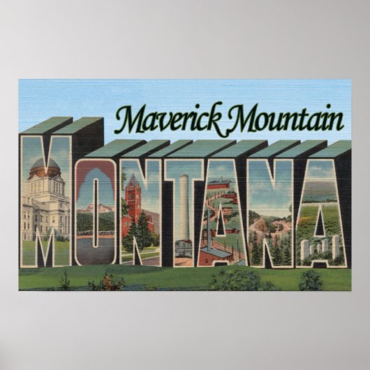 Maverick Mountain, Montana Poster (Vorne)
