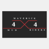 Maverick Mud Riders Rechteckiger Aufkleber (Vorderseite)