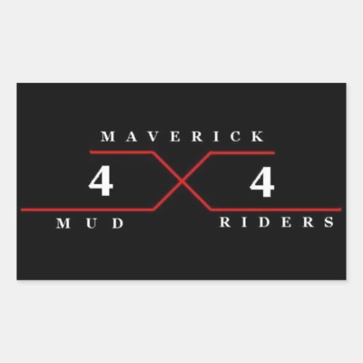 Maverick Mud Riders Rechteckiger Aufkleber (Vorderseite)