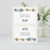 MAVERICK Race Card Buffet Food Cards Einladung (Stehend Vorderseite)