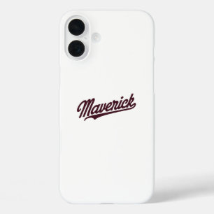 Maverick Typografie iPhone 16 Plus Hülle