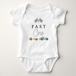 MAVERICK Vintag Race Car Fast 1. Geburtstag Baby Strampler