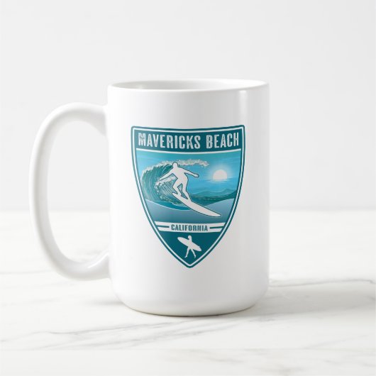 Mavericks Beach California Kaffeetasse (Links)