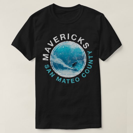 MAVERICKS California Big Wave Surfing T-Shirt (Design vorne)