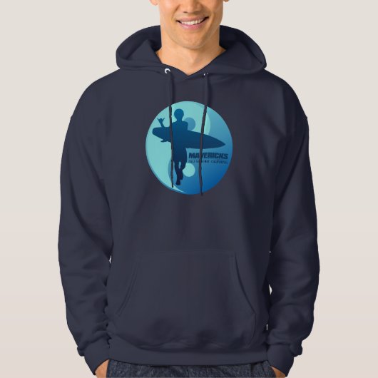 Mavericks -Half Moon Bay (blau) Hoodie (Vorderseite)