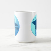 Mavericks -Half Moon Bay (blau) Kaffeetasse (Mittel)