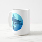Mavericks -Half Moon Bay (blau) Kaffeetasse (Vorderseite Links)