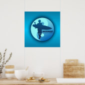 Mavericks -Half Moon Bay (blau) Poster (Küche)