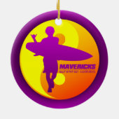 Mavericks - Half Moon Bay (Sunburst) Keramik Ornament (Hinten)