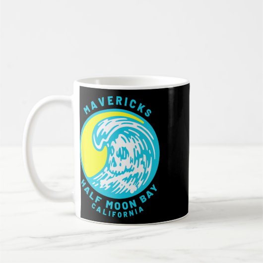 Mavericks Half Moon Y Surfing  Kaffeetasse (Links)