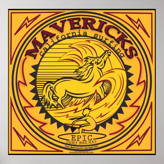 MAVERICKS KALIFORNIEN SURFBREAK SURFEN POSTER (Vorne)