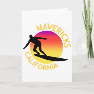 Mavericks Surfen Kalifornien Urlaub Karte