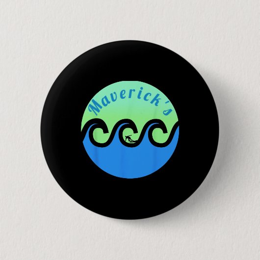 Maverick's Surfing Surf California Strände Button (Vorderseite)