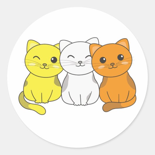 Maverique Flag Pride Lgbtq Niedlich Cat Bunch Clas Runder Aufkleber (Vorderseite)
