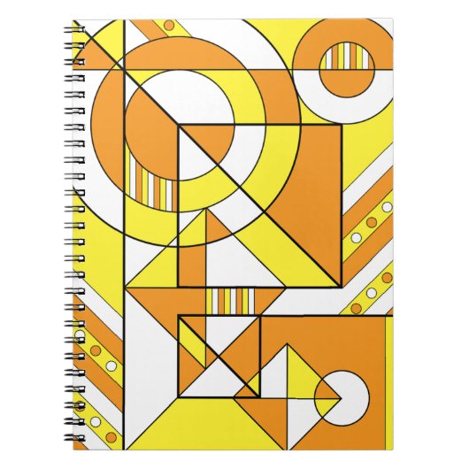 Maverique Pride Abstrakt Geometric Orange Yellow Notizblock (Vorderseite)