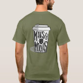 Mavs u. Mokkadunkelheit zentrierte eine Linie T-Shirt (Rückseite)