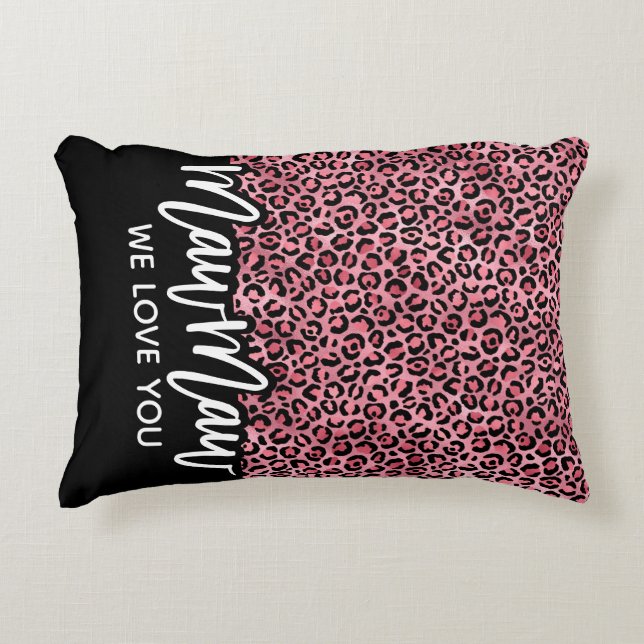 Maw Maw Leopard Print Custom Pillow Dekokissen (Vorderseite)