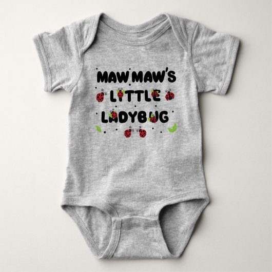 Maw Maws Kleine Ladybug - Niedlich Baby Strampler (Vorderseite)