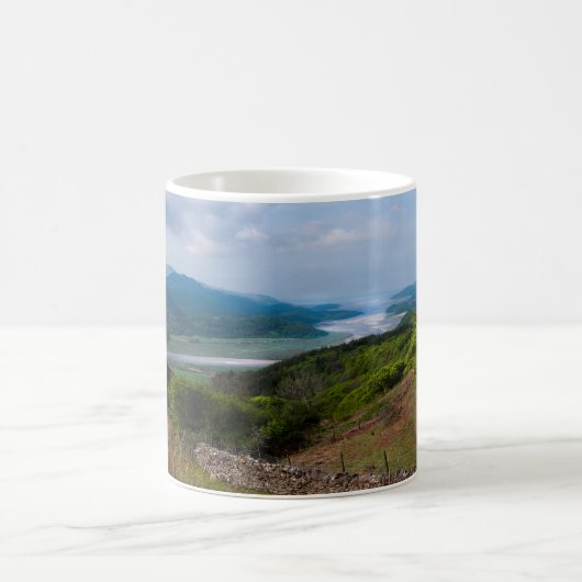 Mawddach Estuary Welsh Snowdonia Panorama Kaffeetasse (Mittel)