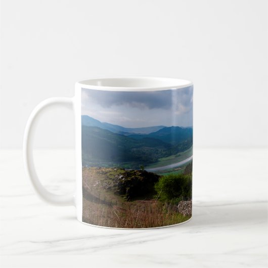 Mawddach Estuary Welsh Snowdonia Panorama Kaffeetasse (Links)