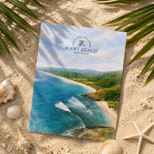 Mawi Strand Südküste von Lombok Indonesien Postkarte