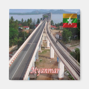 MAWLAMYAING, Myanmar, Birma, Asien, Kühlschrank Magnet
