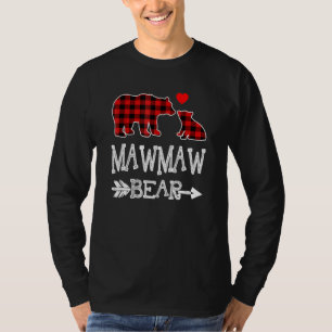 Mawmaw Bar Red Buffalo Kariert Oma Bear Pajama T-Shirt
