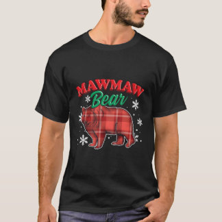 Mawmaw Bären Buffalo Karierte Geschenkgutpassende  T-Shirt