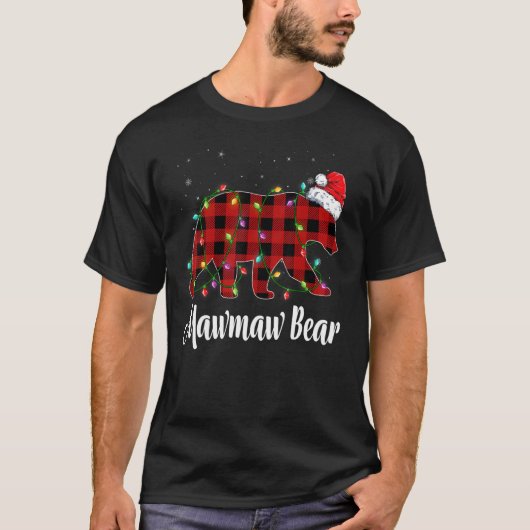 Mawmaw Bear Buffalo Red Plaid Matching Family Chri T-Shirt (Vorderseite)