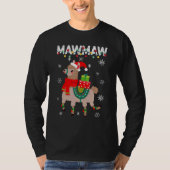 Mawmaw Christmas Llama Lights Matching Family T-Shirt (Vorderseite)