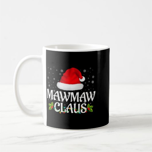 Mawmaw Claus Christmas Lights Santa Pajama Family  Kaffeetasse (Links)