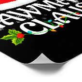 Mawmaw Claus Christmas Lights Santa Pajama Family Poster (Ecke)