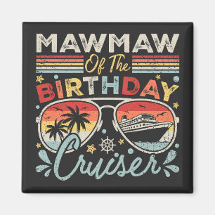 Mawmaw des Geburtstags Cruiser Vacation Square Magnet