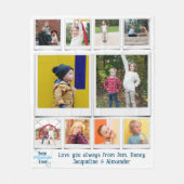 Mawmaw Familie 10 FotoCollage Fleecedecke (Vorderseite)