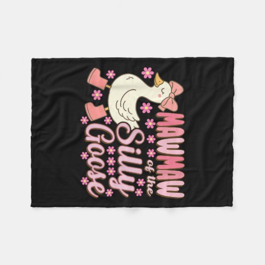 Mawmaw Goose On The Loose Funny Birthday Matching  Fleecedecke (Vorderseite (Horizontal))