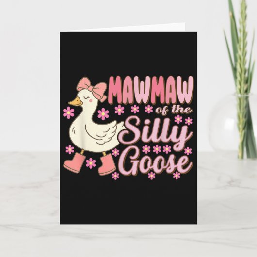 Mawmaw Goose On The Loose Funny Birthday Matching Karte (Vorderseite)